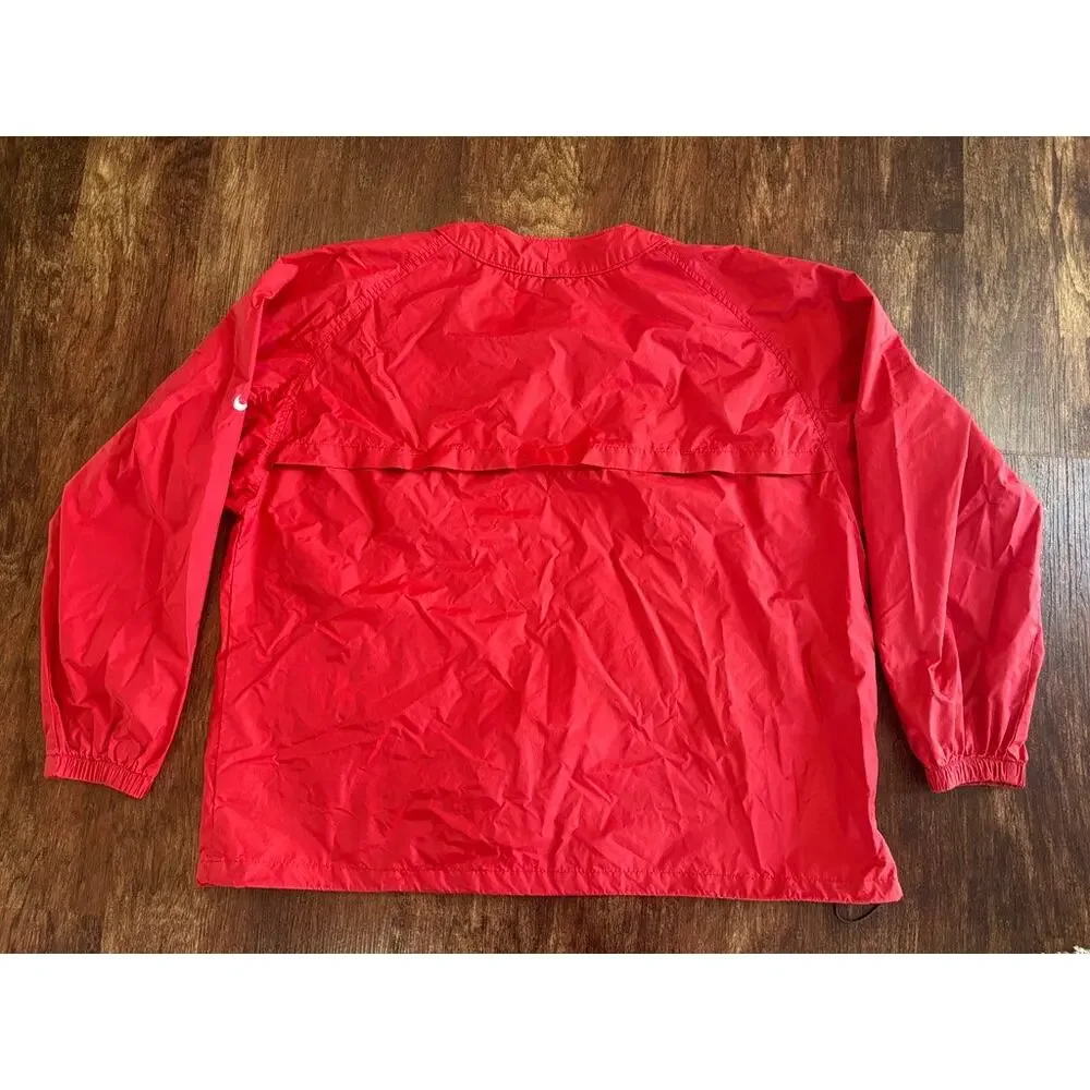 Nike Men's Red Lightweight Pull-Over Activewear Windbreaker Jacket Size XL